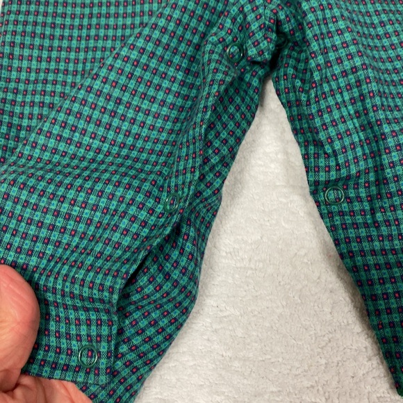 Vintage green red navy button strap overalls 12m - Picture 5 of 9